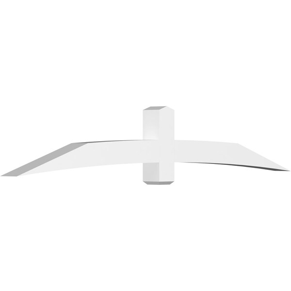 Ekena Millwork Bellingham Architectural Grade PVC Gable Bracket, 108"W x 18"H x 6"D x 6"F, 4/12 Pitch GBP108X18X0606BEL00 - main